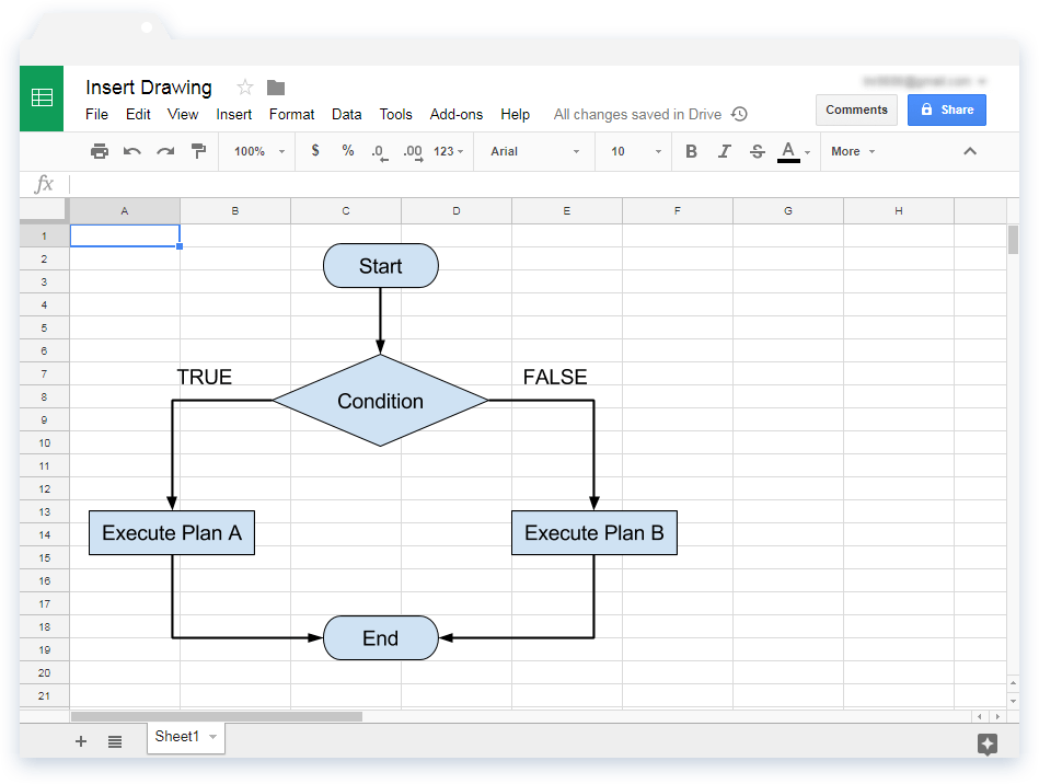 how to insert shape in google sheets