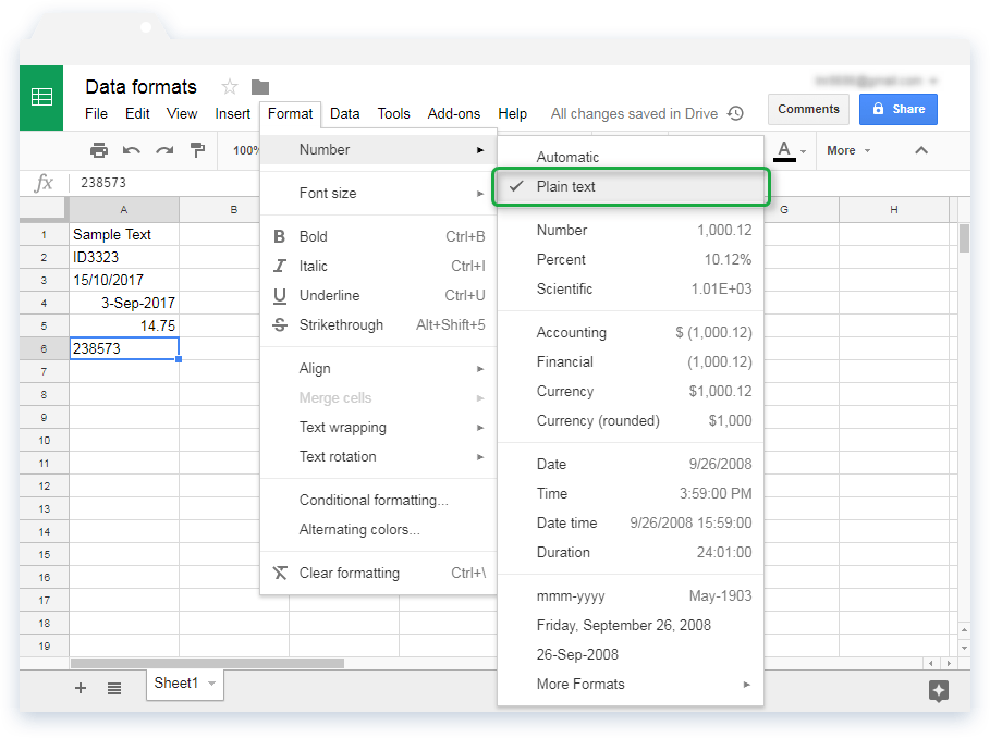 How To Change Format In Google Sheets