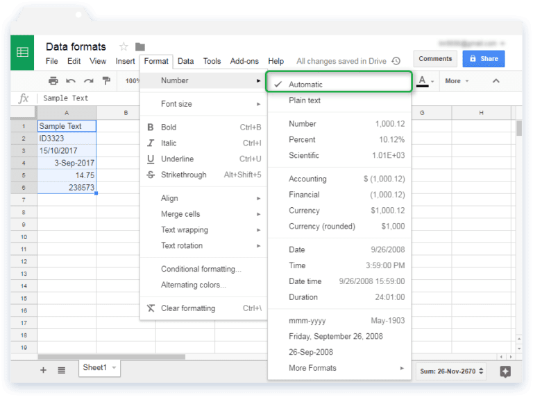 Google Sheets data format guide - Sheetgo Blog