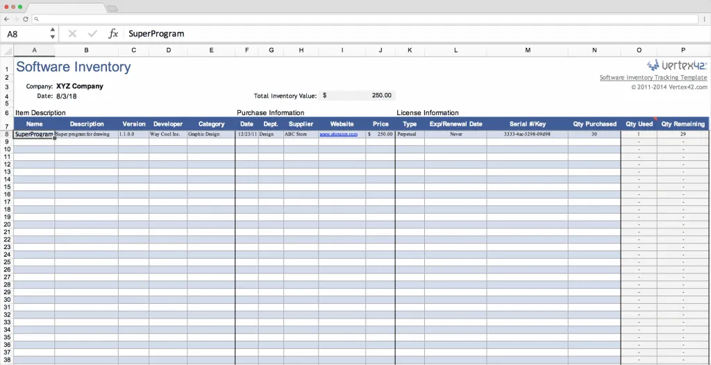 borehole log template excel