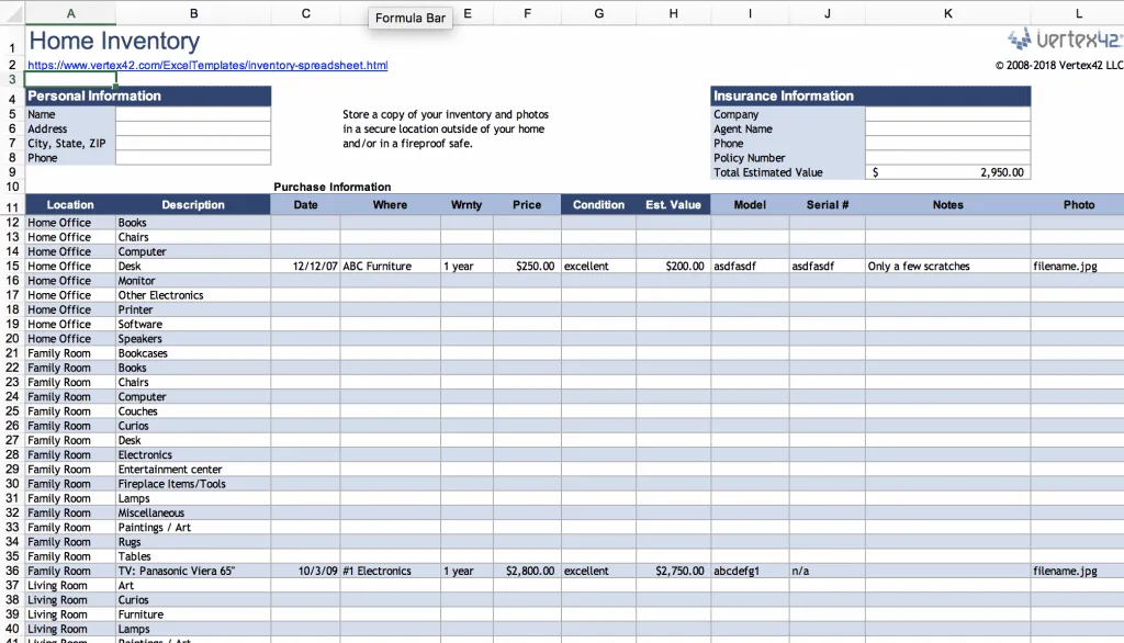 It Equipment Inventory Template ~ Excel Templates