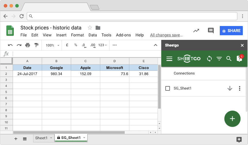 track changes in google sheets