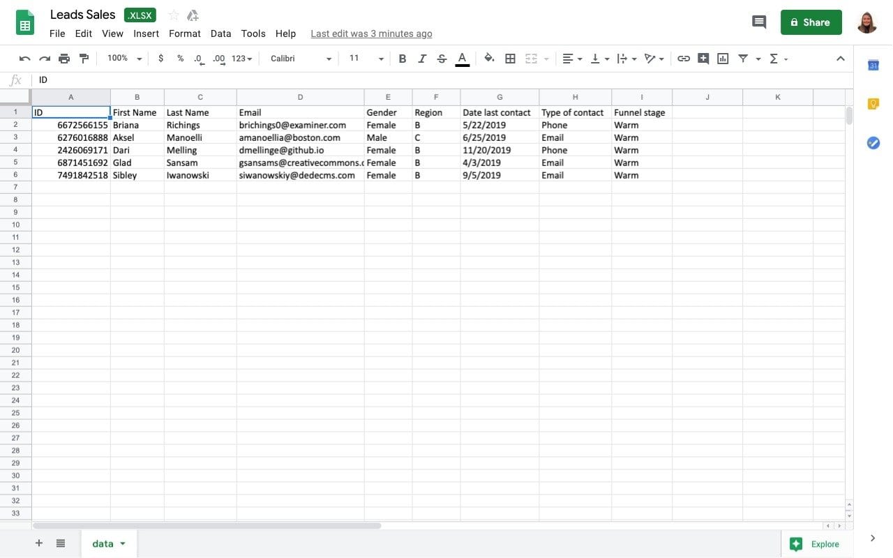 excel to google sheets