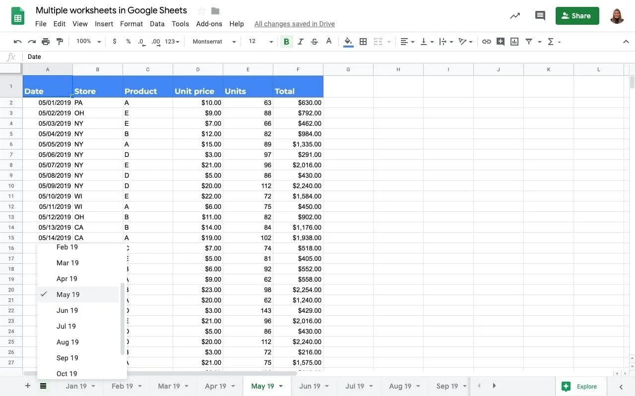 keyboard shortcut for insert row google sheets mac