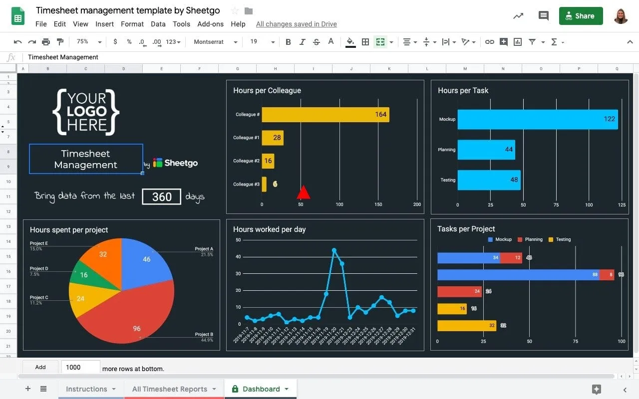 Team Productivity Tracker Excel Template