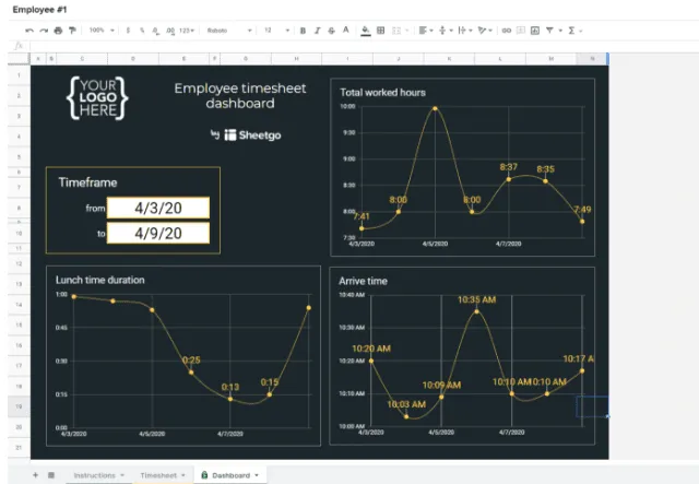 keep track of your hours spreadsheet