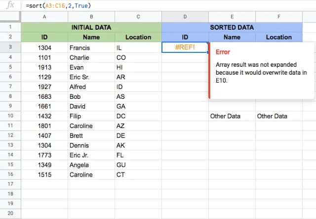 How to alphabetize rows in Google Sheets