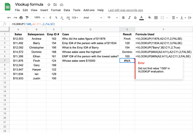 How to use the VLOOKUP Google Sheets function - Sheetgo Blog