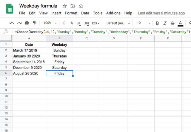 how-to-use-the-weekday-function-in-google-sheets-sheetgo-blog