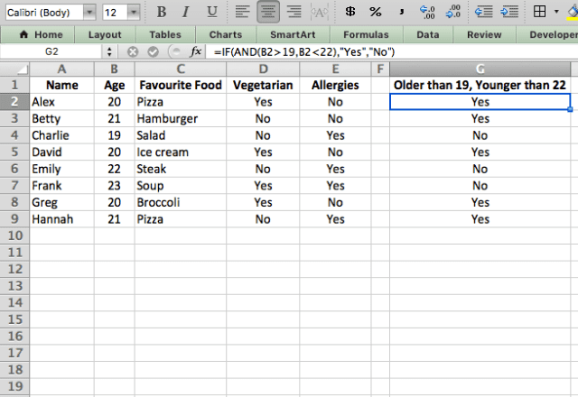 Excel If Function Between 2 Numbers