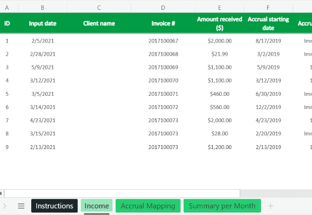 Income Statement Template Excel Income revised