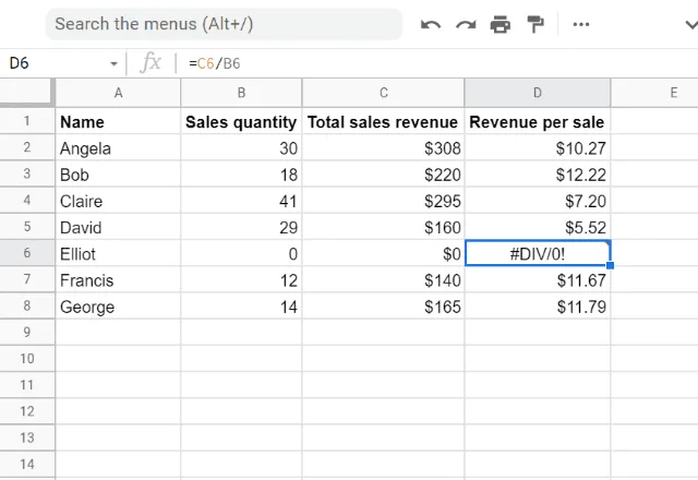 IFERROR GOOGLE SHEETS 7