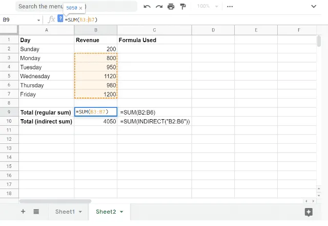 How To Use The Indirect Function In Google Sheets - Sheetgo Blog
