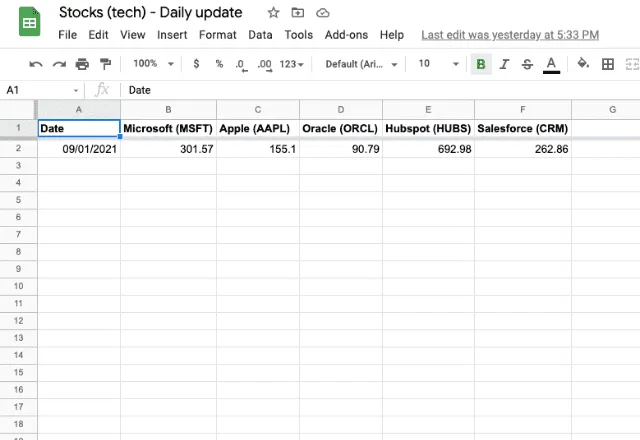 track changes in google sheets 0
