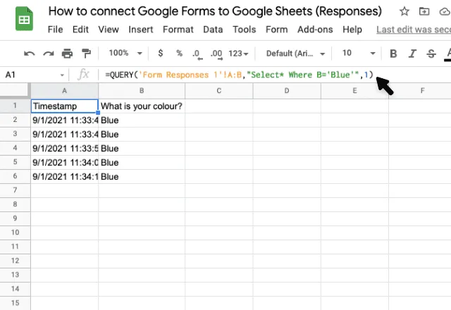 How to sync google forms responses to google sheets?