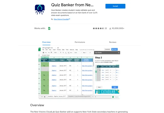 add-ons for education Quiz Banker NY