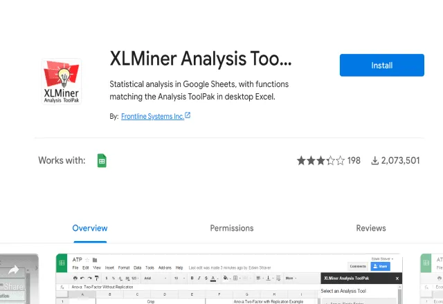 xlminer analysis toolpak anova errors