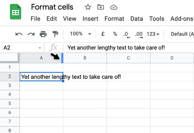 format cells in google sheets 5