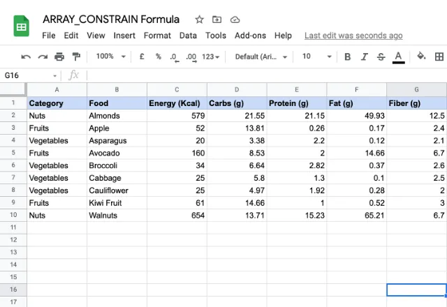 ARRAY_CONSTRAIN formula 1