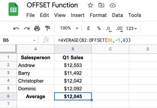 OFFSET function 3