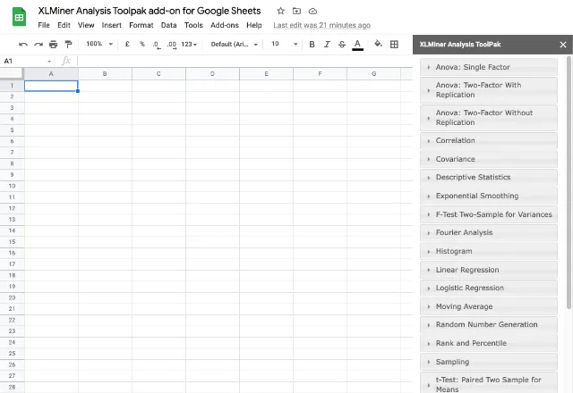 xlminer analysis toolpak excel