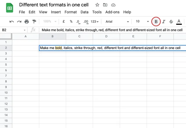 format cells in google sheets 2