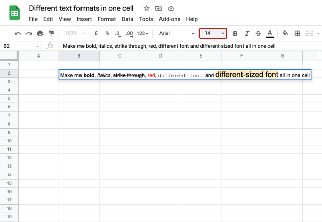 format cells in google sheets 7