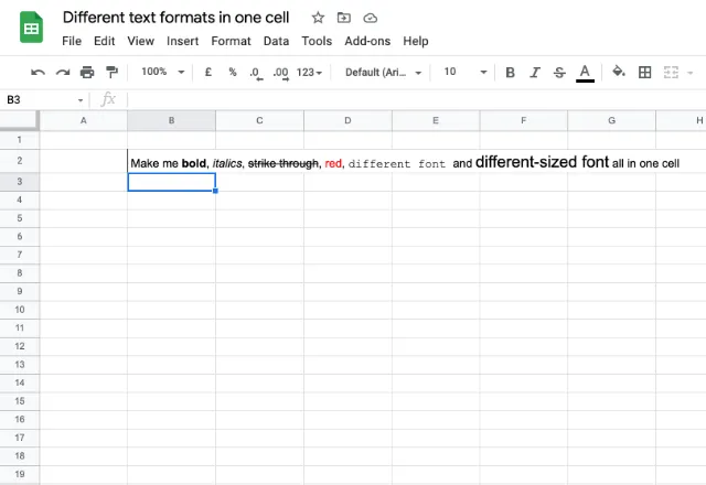 format cells in google sheets 8