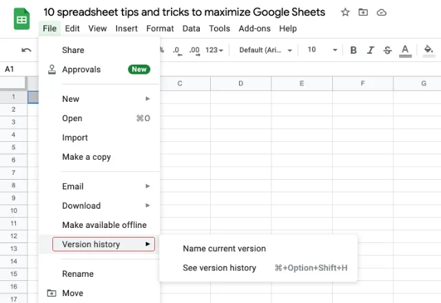 spreadsheet tips and tricks 6