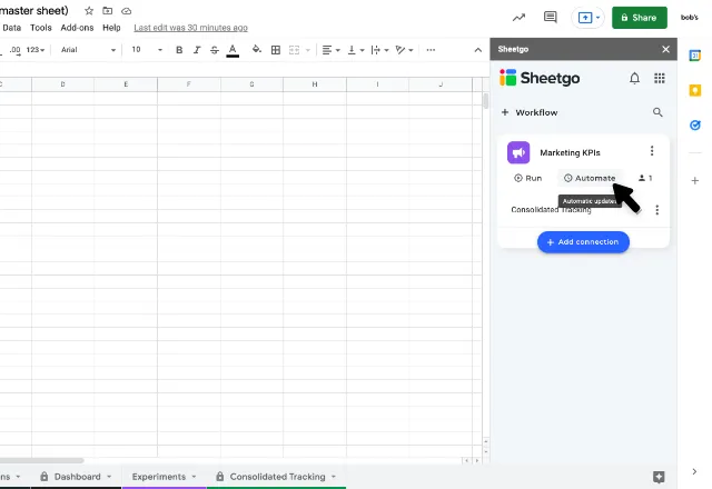 Connect Google Sheets Automate