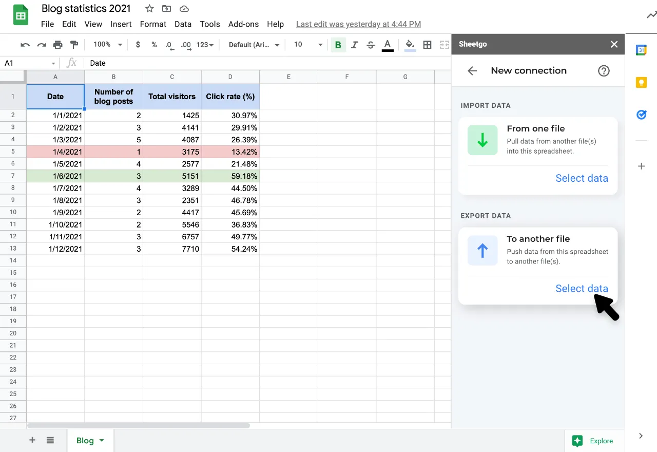 How to automatically transfer data and formats between Google ...