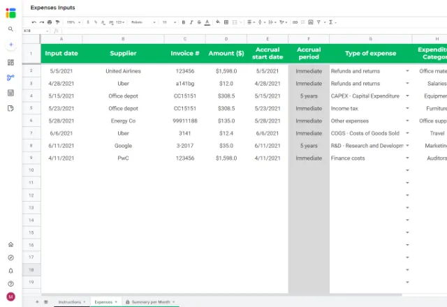 Income statement template in Google Sheets Sheetgo Blog