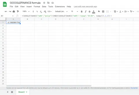 How To Use The GOOGLEFINANCE Function In Google Sheets - Sheetgo Blog