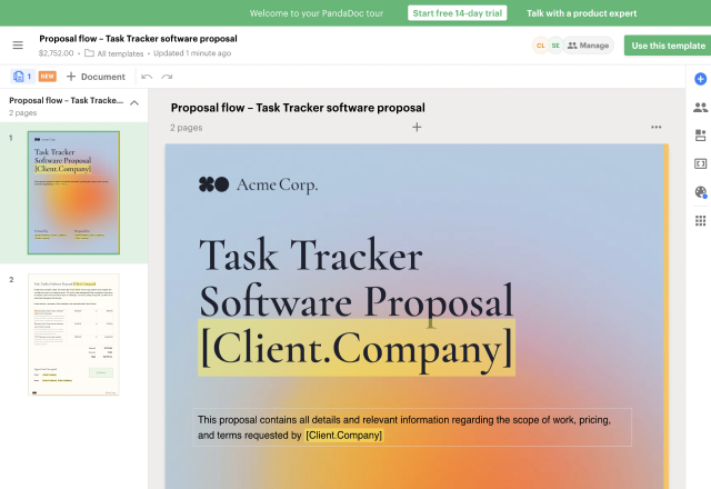Business Proposal Software - Automated Proposal Generator - Pandadoc