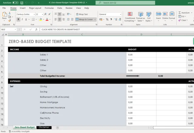 Free budget template in Excel 6