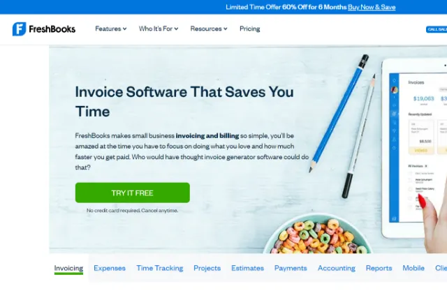 FreshBooks invoice software