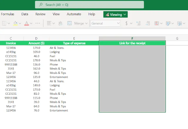 expense tracking excel template